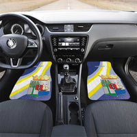 Personalized Curacao Coat of Arms Car Mats Map Flag Style