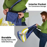 Personalized Curacao Coat of Arms Grocery Bag Map Flag Style