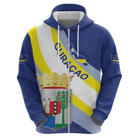 Personalized Curacao Coat of Arms Hoodie Map Flag Style