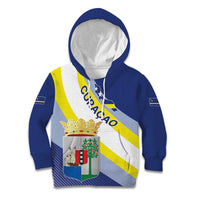 Personalized Curacao Coat of Arms Kid Hoodie Map Flag Style