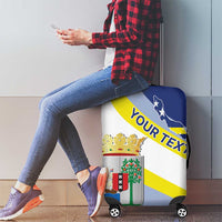 Personalized Curacao Coat of Arms Luggage Cover Map Flag Style
