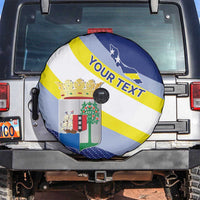 Personalized Curacao Coat of Arms Spare Tire Cover Map Flag Style