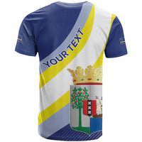 Personalized Curacao Coat of Arms T Shirt Map Flag Style