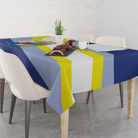 Personalized Curacao Coat of Arms Tablecloth Map Flag Style