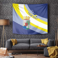 Personalized Curacao Coat of Arms Tapestry Map Flag Style
