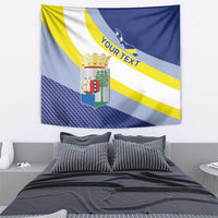 Personalized Curacao Coat of Arms Tapestry Map Flag Style