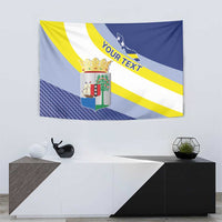 Personalized Curacao Coat of Arms Tapestry Map Flag Style