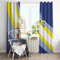 Personalized Curacao Coat of Arms Window Curtain Map Flag Style