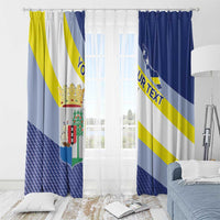 Personalized Curacao Coat of Arms Window Curtain Map Flag Style