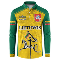 Republic of Lithuania Football Button Sweatshirt Sporty Style