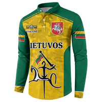 Republic of Lithuania Football Button Sweatshirt Sporty Style