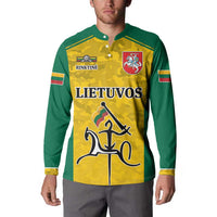 Republic of Lithuania Football Button Sweatshirt Sporty Style