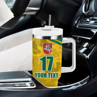 Republic of Lithuania Football Tumbler With Handle Sporty Style LT17 - Wonder Print Shop