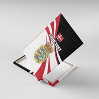 Personalized Danmark Coat of Arms Canvas Wall Art Denmark Three Pale Blue Lions