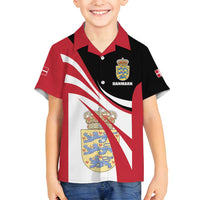 Personalized Danmark Coat of Arms Family Matching Tank Maxi Dress and Hawaiian Shirt Denmark Three Pale Blue Lions