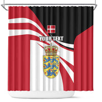 Personalized Danmark Coat of Arms Shower Curtain Denmark Three Pale Blue Lions