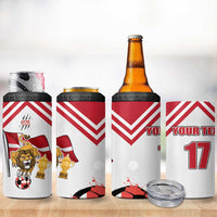 Custom Danmark Football Go Champions 4 in 1 Can Cooler Tumbler Denmark Sporty Style