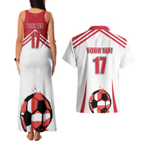 Custom Danmark Football Go Champions Couples Matching Tank Maxi Dress and Hawaiian Shirt Denmark Sporty Style