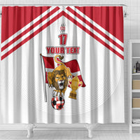 Custom Danmark Football Go Champions Shower Curtain Denmark Sporty Style