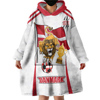 Custom Danmark Football Go Champions Wearable Blanket Hoodie Denmark Sporty Style