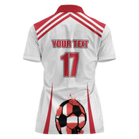 Custom Danmark Football Go Champions Women Polo Shirt Denmark Sporty Style