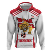 Custom Danmark Football Go Champions Zip Hoodie Denmark Sporty Style