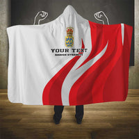 Personalized Danmark Football Hooded Blanket Denmark Sporty Style Danish Dynamite