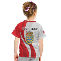 Personalized Danmark Football Kid T Shirt Denmark Sporty Style Danish Dynamite
