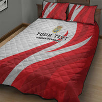 Personalized Danmark Football Quilt Bed Set Denmark Sporty Style Danish Dynamite