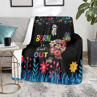 Born to Stand Out Autism Awareness Blanket Brain Mind and Yippee!