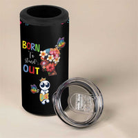 Born to Stand Out Autism Awareness 4 in 1 Can Cooler Tumbler Brain Mind and Yippee!