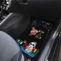 Born to Stand Out Autism Awareness Car Mats Brain Mind and Yippee!