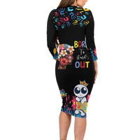 Born to Stand Out Autism Awareness Family Matching Long Sleeve Bodycon Dress and Hawaiian Shirt Brain Mind and Yippee!