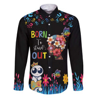 Born to Stand Out Autism Awareness Family Matching Short Sleeve Bodycon Dress and Hawaiian Shirt Brain Mind and Yippee!