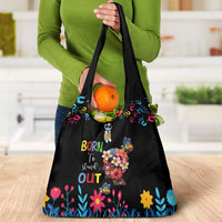 Born to Stand Out Autism Awareness Grocery Bag Brain Mind and Yippee!