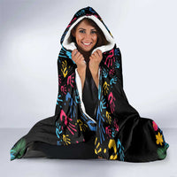 Born to Stand Out Autism Awareness Hooded Blanket Brain Mind and Yippee!