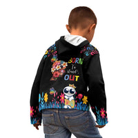 Born to Stand Out Autism Awareness Kid Hoodie Brain Mind and Yippee!