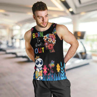 Born to Stand Out Autism Awareness Men Tank Top Brain Mind and Yippee!