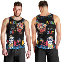Born to Stand Out Autism Awareness Men Tank Top Brain Mind and Yippee!