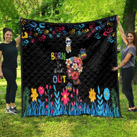 Born to Stand Out Autism Awareness Quilt Brain Mind and Yippee!