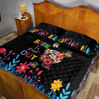 Born to Stand Out Autism Awareness Quilt Bed Set Brain Mind and Yippee!