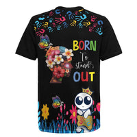 Born to Stand Out Autism Awareness Rugby Jersey Brain Mind and Yippee!