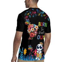 Born to Stand Out Autism Awareness Rugby Jersey Brain Mind and Yippee!