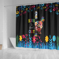 Born to Stand Out Autism Awareness Shower Curtain Brain Mind and Yippee!
