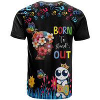 Born to Stand Out Autism Awareness T Shirt Brain Mind and Yippee!