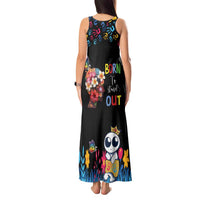 Born to Stand Out Autism Awareness Tank Maxi Dress Brain Mind and Yippee!