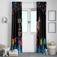 Born to Stand Out Autism Awareness Window Curtain Brain Mind and Yippee!
