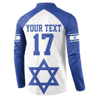 Custom Israel Football Go Champions Button Sweatshirt Sporty Style