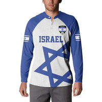 Custom Israel Football Go Champions Button Sweatshirt Sporty Style