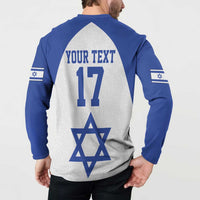 Custom Israel Football Go Champions Button Sweatshirt Sporty Style